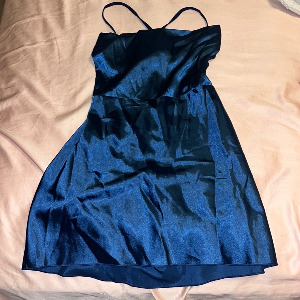 Mini cowl neck dress